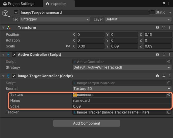 Replace Image Target