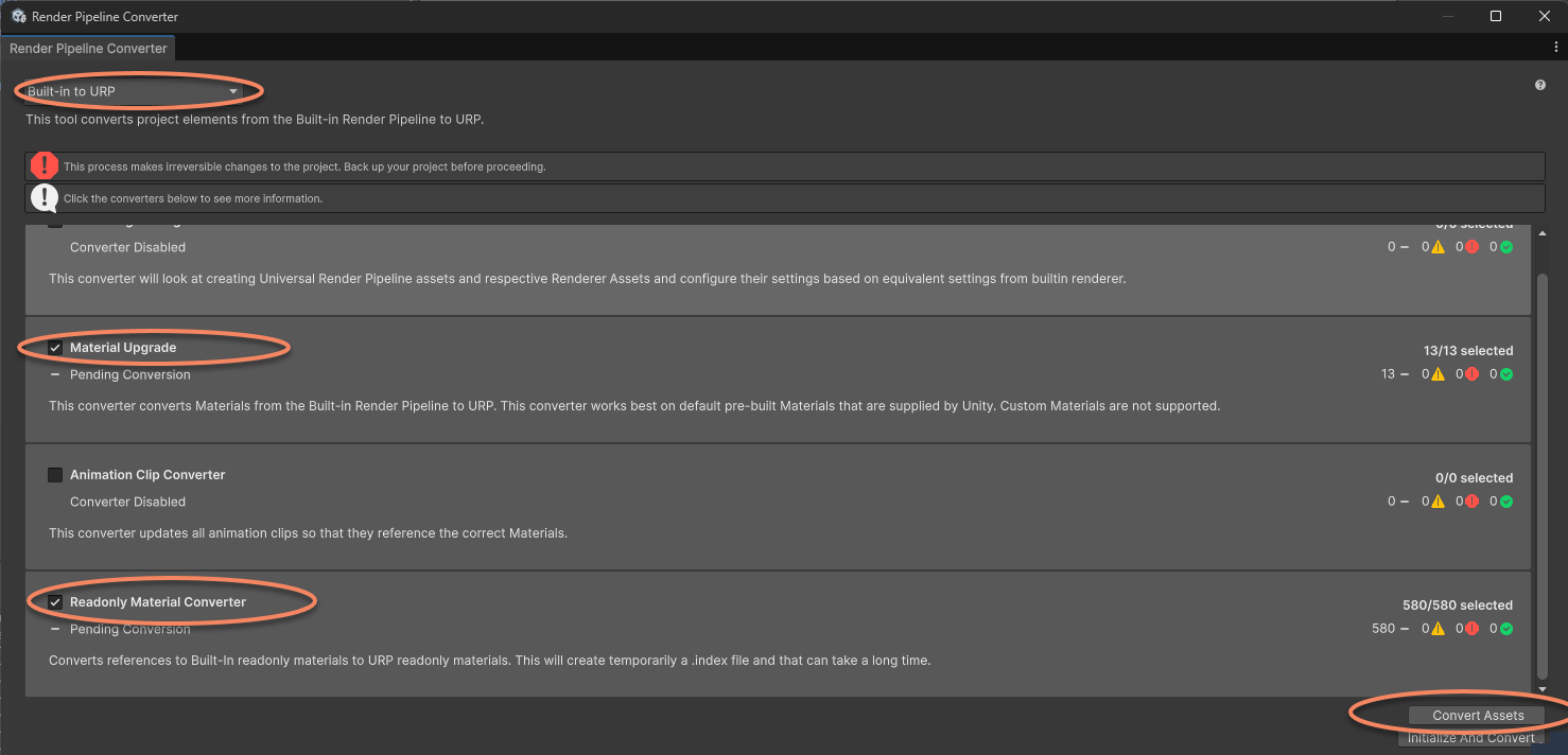 Render Pipeline Converter