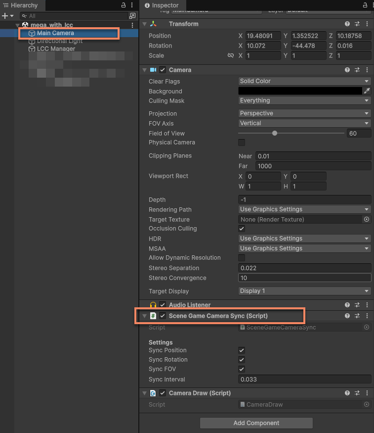 Add SceneGameCameraSync