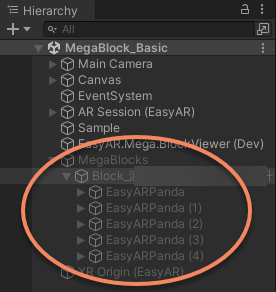 MegaBlock display status