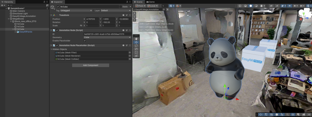 Modify annotation node Transform