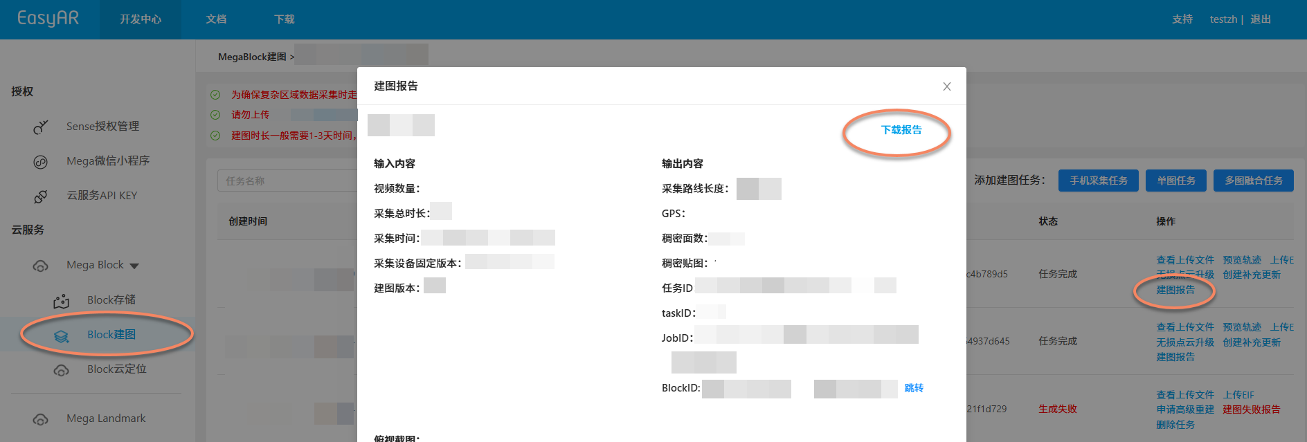 Download mapping report